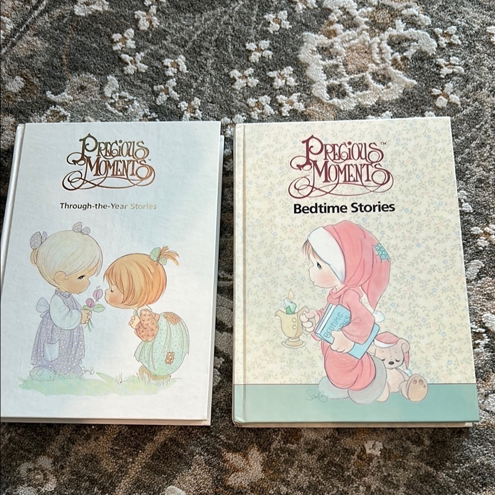 Precious Moments Storybook Set - Cream and Blue vintage from 1988